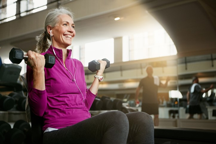 Senior strength training exercise